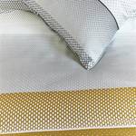 Parure de lit Tibbe Coton - Gris / Jaune moutarde - 200 x 200/220 cm + 2 oreillers 70 x 60 cm