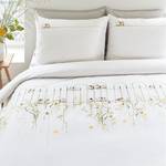 Parure de lit Bastin Coton - Blanc - 200 x 200/220 cm + 2 oreillers 70 x 60 cm