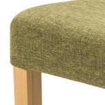 Chaises Flen II (lot de 2) Tissu / Hêtre massif - Hêtre - Vert olive - Hêtre clair