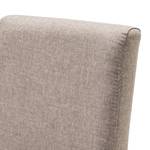 Chaises capitonnée Foxa (lot de 2) Tissu / Hêtre massif - Hêtre - Taupe