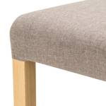 Chaises capitonnée Foxa (lot de 2) Tissu / Hêtre massif - Hêtre - Taupe