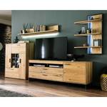 Tv-meubel Kiah Massief knoestig eikenhout - Breedte: 184 cm
