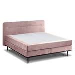 Boxspringbett Villo Webstoff in Samt-Optik - Mauve - H3