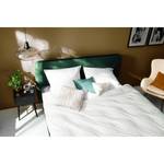 Lit boxspring Villo Tissu effet velours - Vert foncé - D2 souple