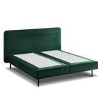 Boxspring Villo geweven stof in fluwelen look - Donkergroen - H2 zacht