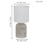 Lampada da tavolo Bellariva I Tessuto misto /  Ceramica - 1 punto luce - Color cappuccino