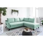 Ecksofa Mia Mia I Webstoff - Babyblau - Ottomane davorstehend rechts