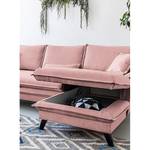 Ecksofa Mia Mia II Webstoff - Mauve - Longchair davorstehend rechts