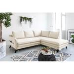 Ecksofa Mia Mia I Webstoff - Beige - Ottomane davorstehend rechts