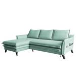 Ecksofa Mia Mia II Webstoff - Babyblau - Longchair davorstehend links