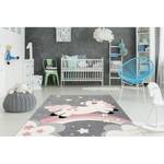 Tapis enfant Australia Mitchell Fibres synthétiques - Gris / Rose - 120 x 170 cm