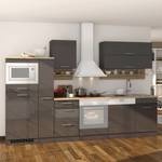 Küchenzeile Mailand IV Mit Apothekerschrank - Graphit - Ohne Elektrogeräte