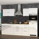 Küchenzeile Mailand VIII Weiß - Glaskeramik - Mit Elektrogeräten - Ohne Kühlschrank