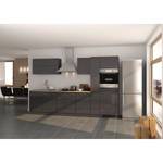 Küchenzeile Mailand X Mit Apothekerschrank - Graphit - Induktion - Mit Elektrogeräten - Ohne Kühlschrank