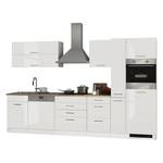 Küchenzeile Mailand XI Mit Apothekerschrank - Weiß - Glaskeramik - Mit Elektrogeräten - Ohne Kühlschrank