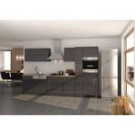 Küchenzeile Mailand XI Mit Apothekerschrank - Graphit - Glaskeramik - Mit Elektrogeräten - Ohne Kühlschrank