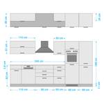 Küchenzeile Mailand XIII Graphit - Induktion - Mit Elektrogeräten