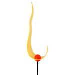 LED-Solar-Erdspieß Flamme Acrylglas / Edelstahl - 1-flammig - Orange