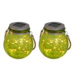 LED-Solar-Dekoleuchte Bullange Kristallglas / Acrylglas - 20-flammig - Grün