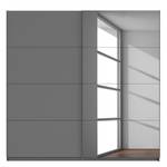 Schwebetürenschrank SKØP VII Graphit / Grauspiegel - 225 x 222 cm - 2 Türen - Comfort
