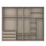 Schwebetürenschrank SKØP VIII Hochglanz Weiß / Kristallspiegel / Weiß - 270 x 236 cm - 2 Türen - Classic