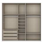 Schwebetürenschrank SKØP III Alpinweiß / Hochglanz Weiß - 225 x 236 cm - 2 Türen - Comfort