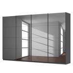 Schwebetürenschrank SKØP V Grauspiegel / Graphit - 360 x 236 cm - 4 Türen - Classic