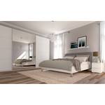 Armadio con ante scorrevoli SKØP VI Specchio / Bianco alpino - 405 x 236 cm - 3 ante - Smart