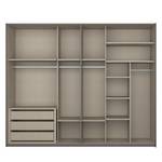 Schwebetürenschrank SKØP II Hochglanz Weiß / Graphit - 270 x 236 cm - 2 Türen - Classic