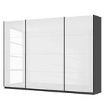 Schwebetürenschrank SKØP II Hochglanz Weiß / Graphit - 315 x 222 cm - 3 Türen - Classic