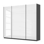 Schwebetürenschrank SKØP II Hochglanz Weiß / Graphit - 270 x 236 cm - 3 Türen - Classic