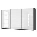 Schwebetürenschrank SKØP II Hochglanz Weiß / Graphit - 405 x 222 cm - 3 Türen - Premium