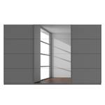 Schwebetürenschrank SKØP VII Graphit / Grauspiegel - 360 x 222 cm - 3 Türen - Premium