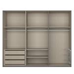 Schwebetürenschrank SKØP II Hochglanz Weiß / Graphit - 270 x 222 cm - 3 Türen - Comfort