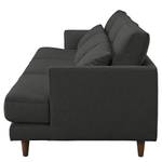 Sofa Westcoast (3-Sitzer) Webstoff - Schwarz - 6 Kissen