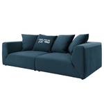 Grand canapé Big Cube Casual Velours - Bleu marine - Largeur : 304 cm