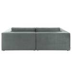 Grand canapé Big Cube Style Velours - Gris - Largeur : 304 cm