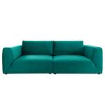 Bigsofa Big Cube Style Samt - Petrol - Breite: 274 cm