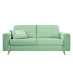 Canapé convertible Nordic Sleep Tissu - Vert menthe - Largeur : 232 cm