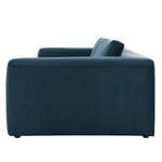 Grand canapé Big Cube Style Velours - Bleu marine - Largeur : 274 cm