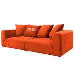 Grand canapé Big Cube Casual Velours - Orange - Largeur : 304 cm