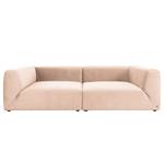 Bigsofa Big Cube Style Samt - Hellrosa - Breite: 304 cm