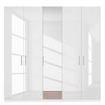 Armoire SKØP XI Blanc brillant / Miroir en cristal - 225 x 222 cm - Confort