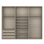 Drehtürenschrank SKØP glass alu Mattglas Weiß - 270 x 236 cm - Premium