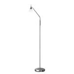 Lampadaire halogène Pino Verre dépoli / Acier - 1 ampoule - Argenté