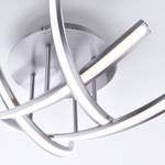 LED-plafondlamp Linda II Aluminium/plexiglas - 4 lichtbronnen - Zilver