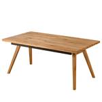 Table Woodha Skandi Chêne massif - Chêne - Largeur : 180 cm - Avec rallonge centrale et plateaux insérés
