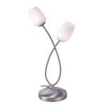 Lampe Anastasia Verre dépoli / Aluminium - 2 ampoules