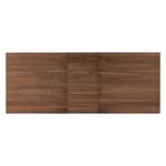 Eettafel Woodha H massief acaciahout/staal - Walnoot - Breedte: 200 cm - Met uitschuifbaar middengedeelte en inlegplaten - Zwart