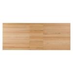 Esstisch Woodha H Buche massiv / Stahl - Buche - Breite: 200 cm - Mit Mittelauszug & Einlegeplatte(n) - Schwarz